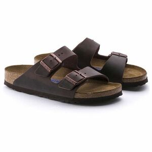 Birkenstock Men's Dark Brown Slide Sandals